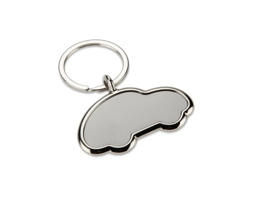 Srebrny metalowy brelok samochodowy MATIS z grawerem logo