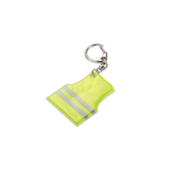 Żółty brelok odblaskowy REFLO z logo – personalizacja