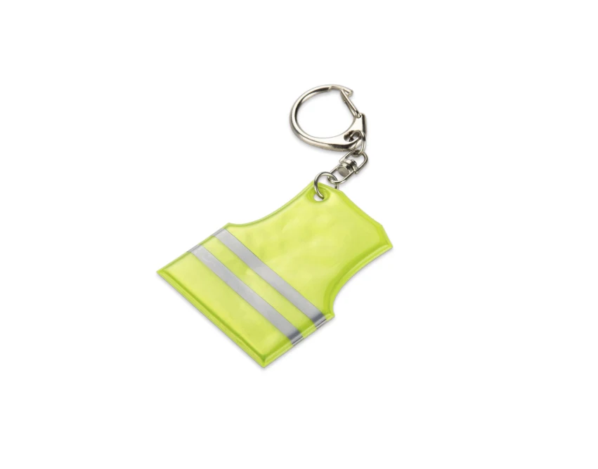 Żółty brelok odblaskowy REFLO z logo – personalizacja