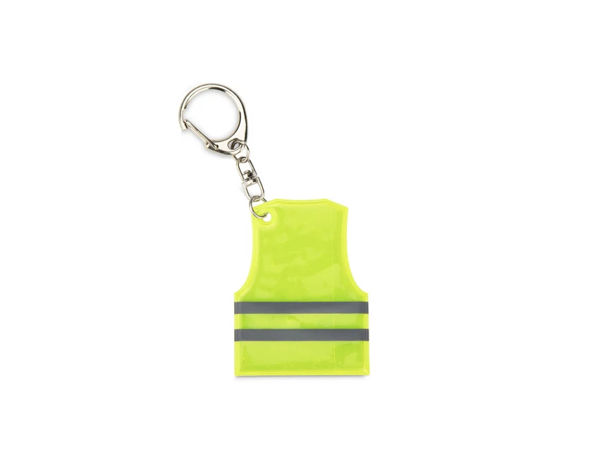 Żółty brelok odblaskowy REFLO z logo – personalizacja