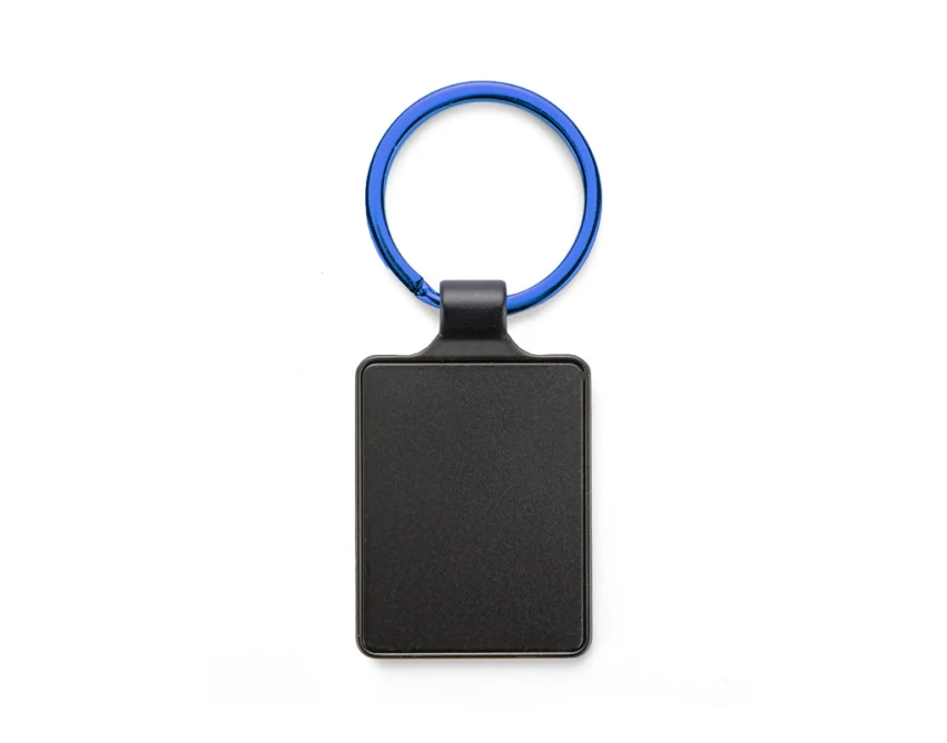 Brelok metalowy niebieski z grawerem logo COLORS