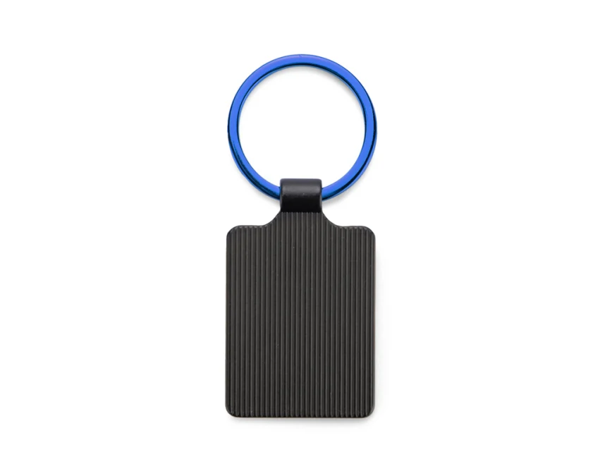 Brelok metalowy niebieski z grawerem logo COLORS