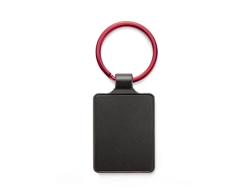Brelok metalowy z grawerem logo – czerwony, premium COLORS