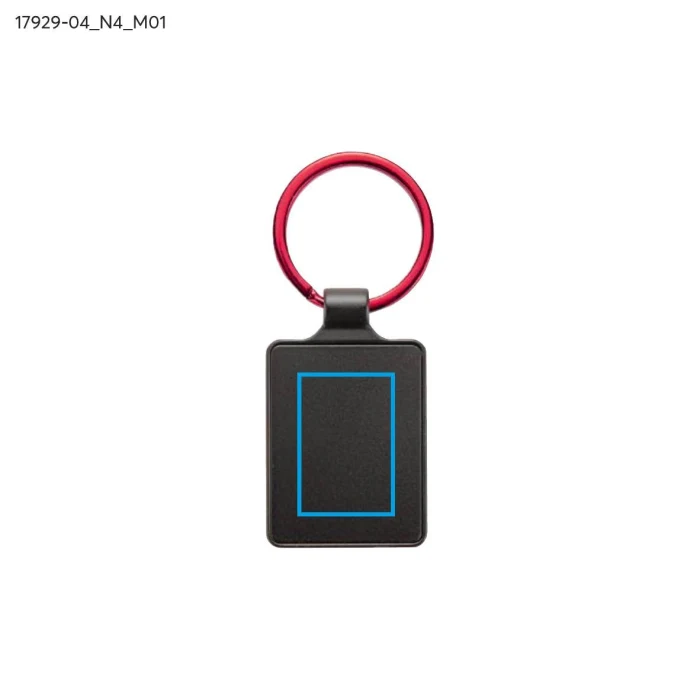 Schemat znakowania dla Tampondruk - N4 na gadżecie: Brelok metalowy z grawerem logo – czerwony, premium COLORS