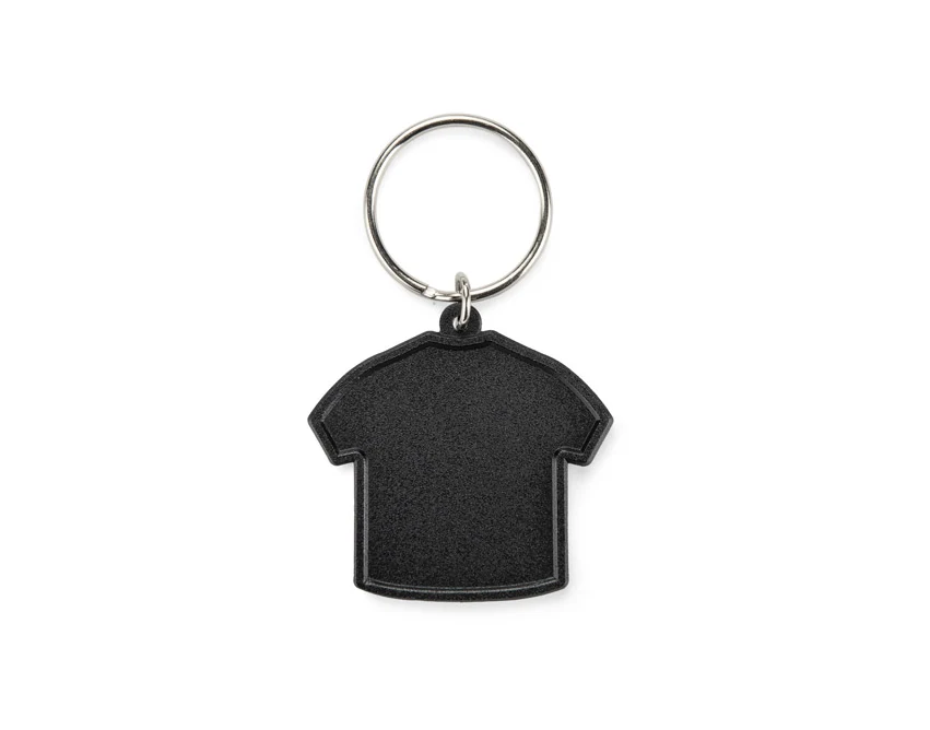 Czarny metalowy brelok koszulka piłkarska NUZO z logo