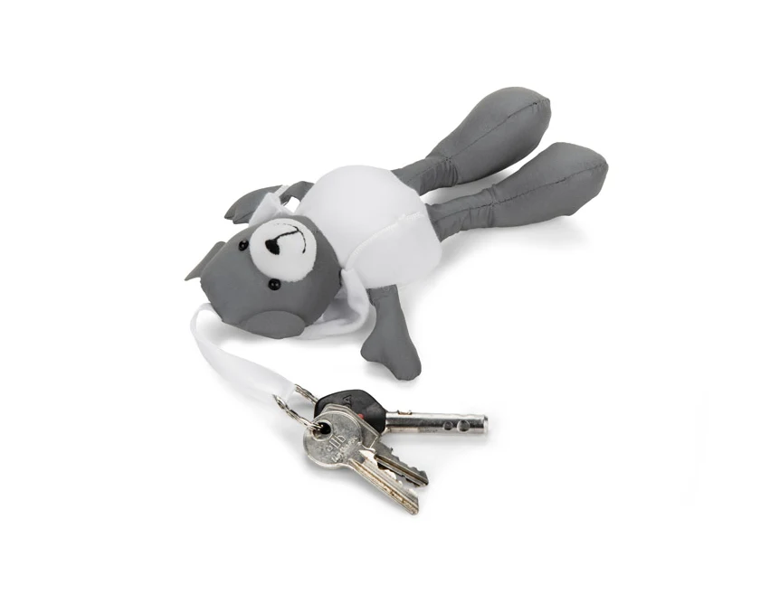 Breloczek miś TED biały z logo firmy dla dzieci