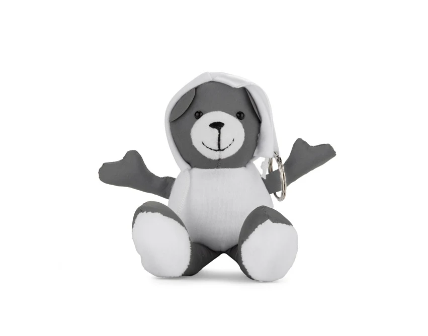 Breloczek miś TED biały z logo firmy dla dzieci