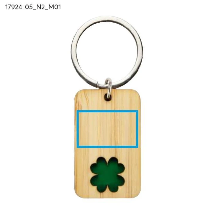 Schemat znakowania dla Tampondruk - N2 na gadżecie: Bambusowy breloczek z grawerem CARVE – zielona koniczyna