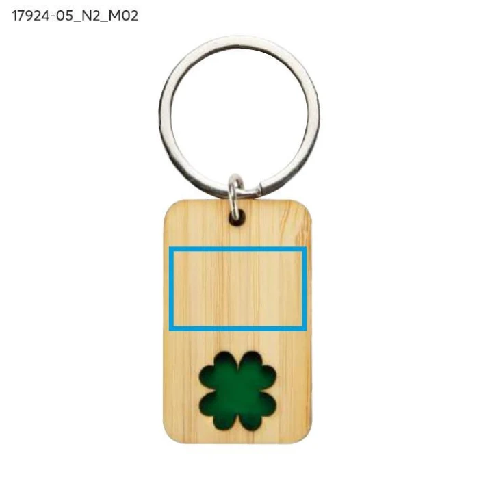 Schemat znakowania dla Tampondruk - N2 na gadżecie: Bambusowy breloczek z grawerem CARVE – zielona koniczyna