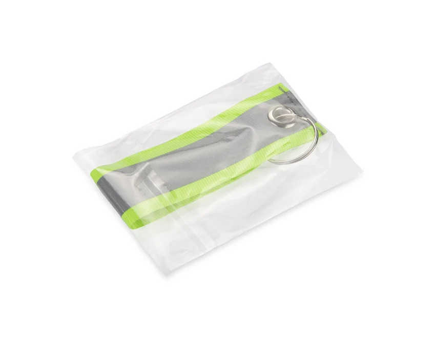 Brelok odblaskowy BLIS żółty z logo firmy – poliester