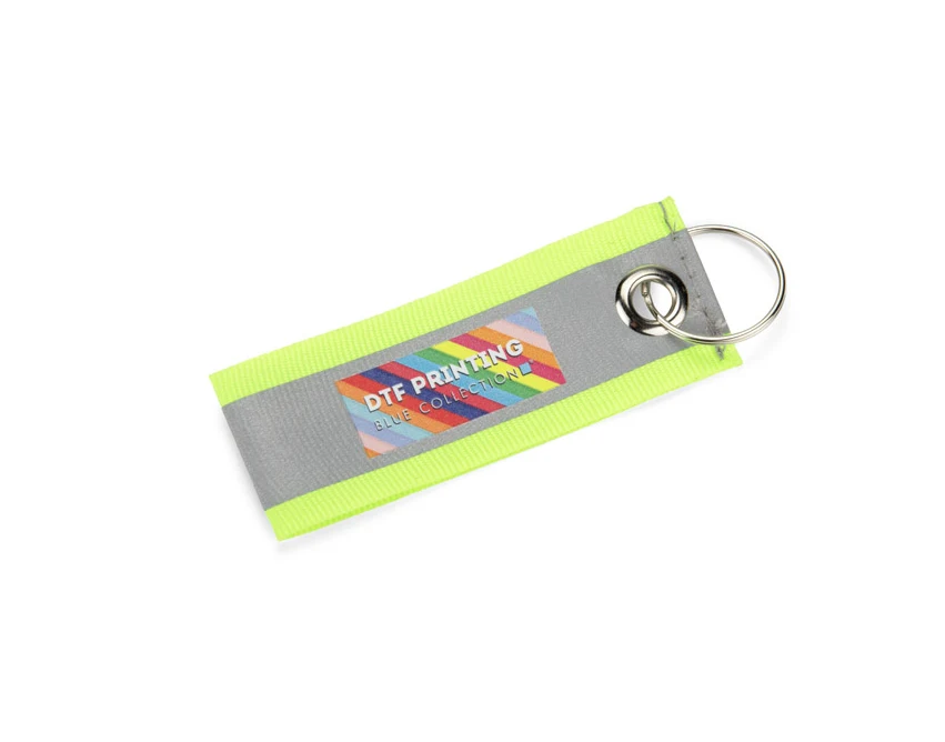 Brelok odblaskowy BLIS żółty z logo firmy – poliester