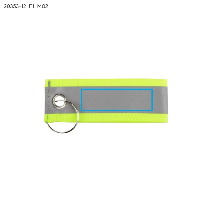 Schemat znakowania dla Termotransfer - F1 na gadżecie: Brelok odblaskowy BLIS żółty z logo firmy – poliester