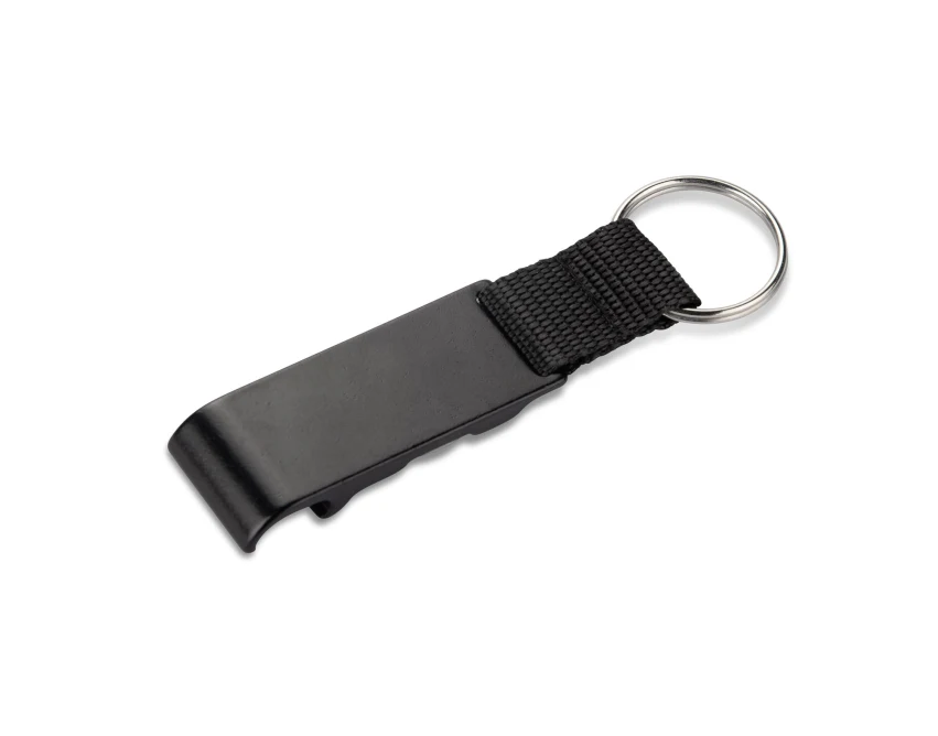 Czarny metalowy brelok JOGO 3w1 z żetonem i otwieraczem