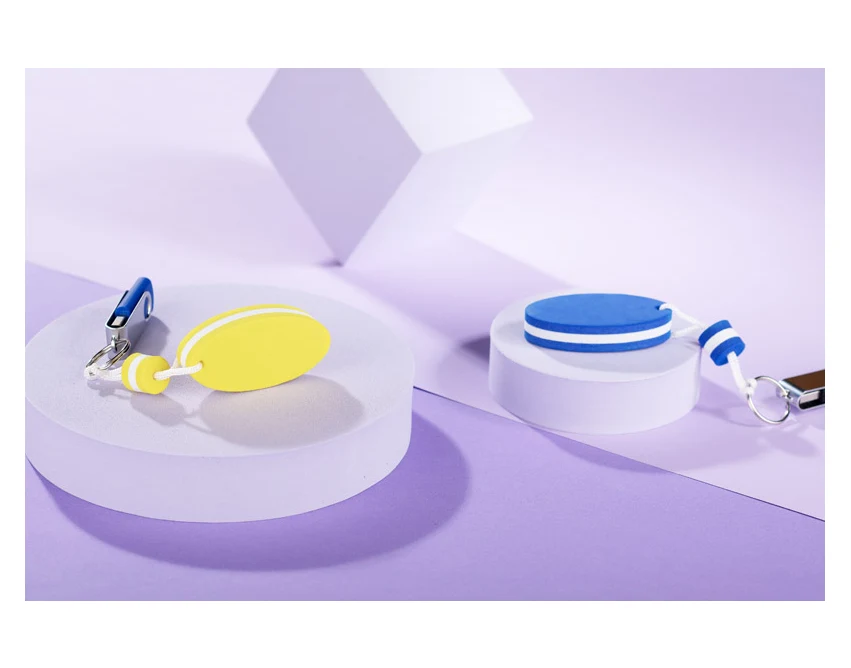 Brelok pływający WAI żółty EVA z grawerem i logo