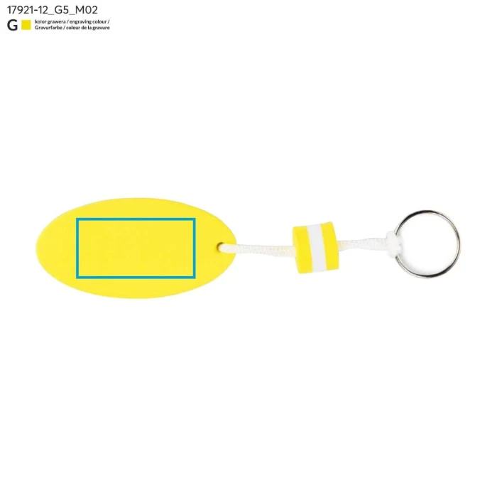 Schemat znakowania dla Grawerowanie laserowe - G5 na gadżecie: Brelok pływający WAI żółty EVA z grawerem i logo