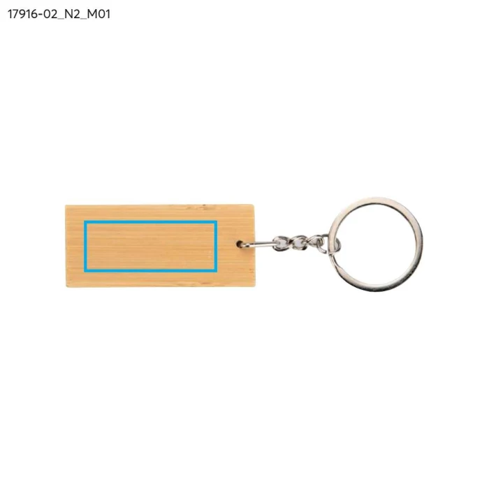 Schemat znakowania dla Tampondruk - N2 na gadżecie: Brelok bambusowy ERO z czarnym polem i grawerem logo