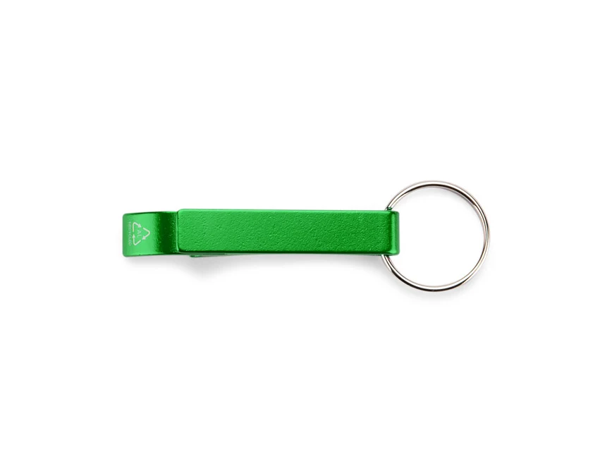 Zielony brelok rALI z otwieraczem z recyklingowanego aluminium