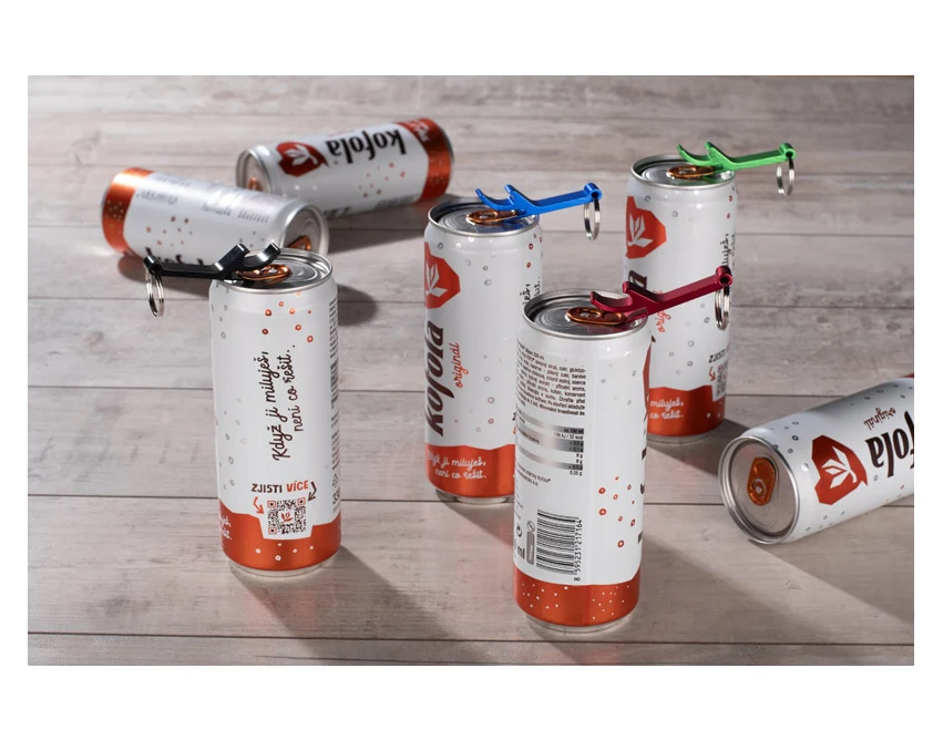 Zielony brelok rALI z otwieraczem z recyklingowanego aluminium