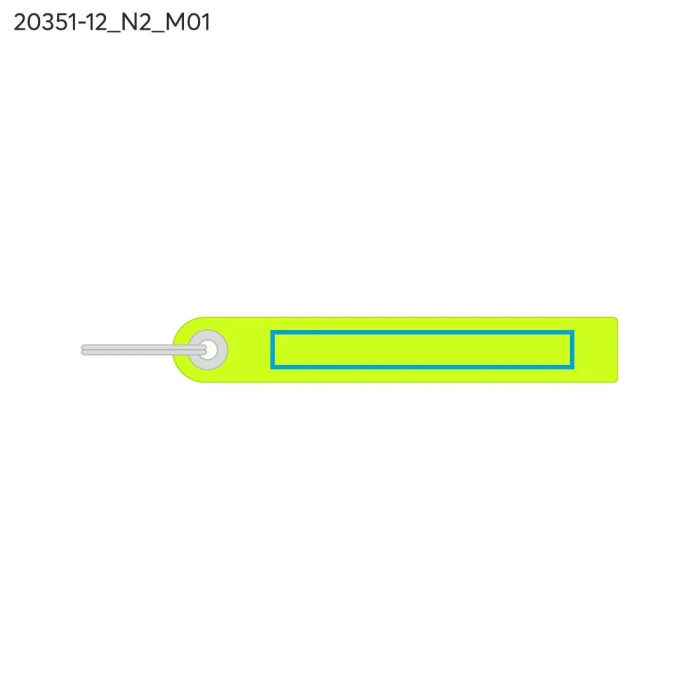Schemat znakowania dla Tampondruk - N2 na gadżecie: Brelok odblaskowy REF-LOOP żółty z logo firmy