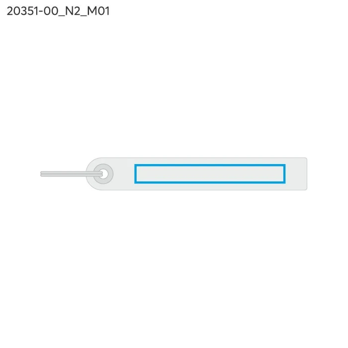 Schemat znakowania dla Tampondruk - N2 na gadżecie: Srebrny brelok odblaskowy REF-LOOP z logo firmy