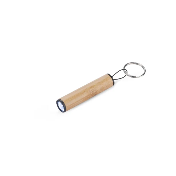 Bambusowy brelok latarka LED DULO z grawerem logo
