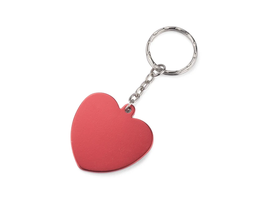 Brelok metalowy serce czerwone AMARE z grawerem – logo