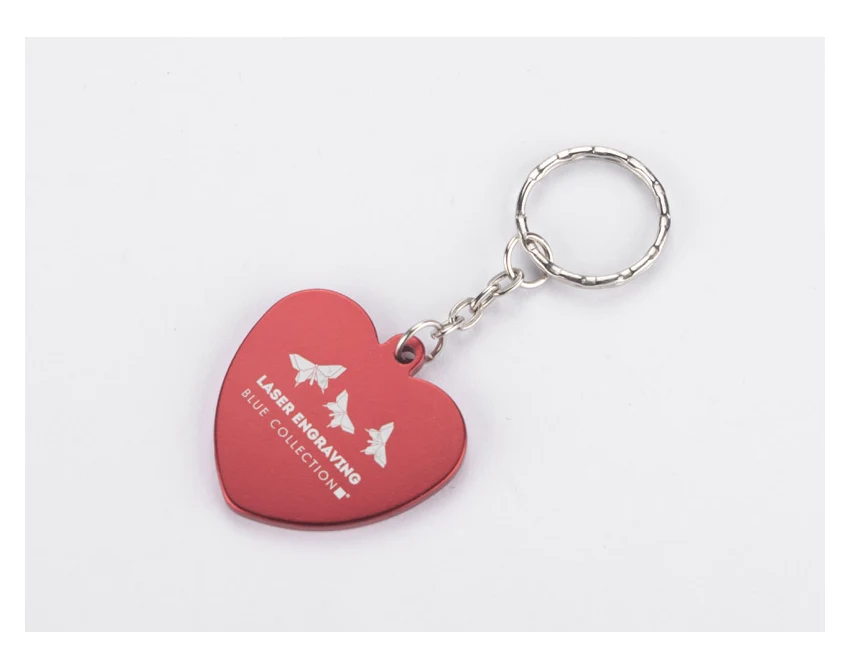 Brelok metalowy serce czerwone AMARE z grawerem – logo