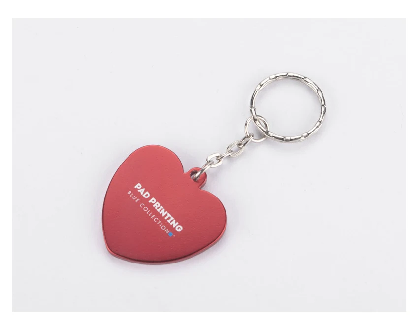 Brelok metalowy serce czerwone AMARE z grawerem – logo
