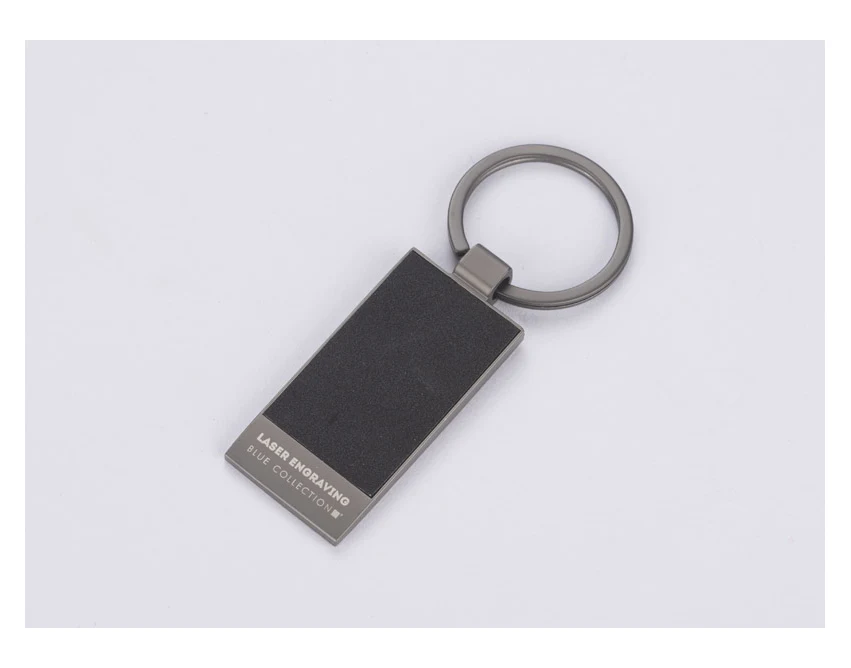 Brelok PORTE grafitowy metalowy z poliuretanem i logo