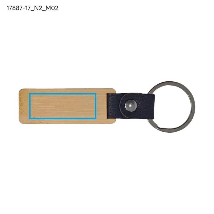 Schemat znakowania dla Tampondruk - N2 na gadżecie: Drewniany brelok HOLZ z bambusa z grawerem i logo firmy