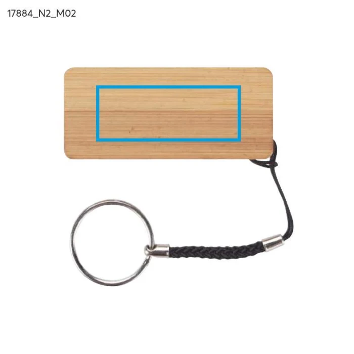 Schemat znakowania dla Tampondruk - N2 na gadżecie: Bambusowy brelok stojak do telefonu PENDE brązowy z logo