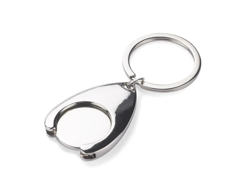 Srebrny brelok 2 w 1 TOKEN z żetonem 1 euro i logo