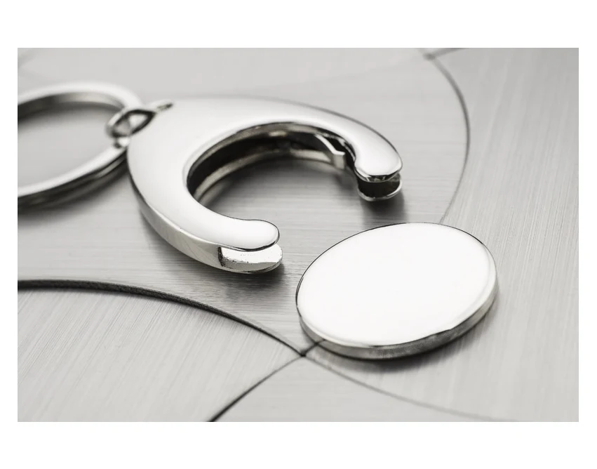 Srebrny brelok 2 w 1 TOKEN z żetonem 1 euro i logo