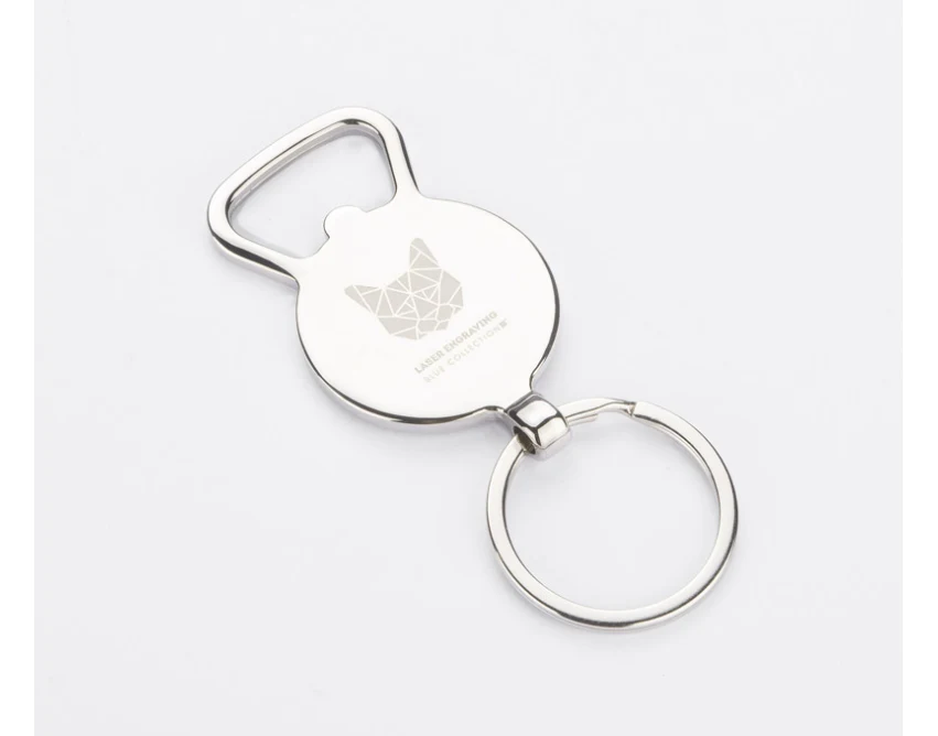 Brelok MILO metal-drewno z otwieraczem i grawerem logo