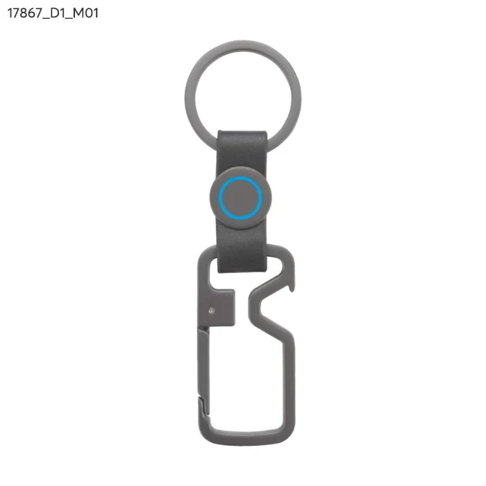 Schemat znakowania dla Doming - D1 na gadżecie: Grafitowy brelok HILLE z otwieraczem, metal i PU, z logo