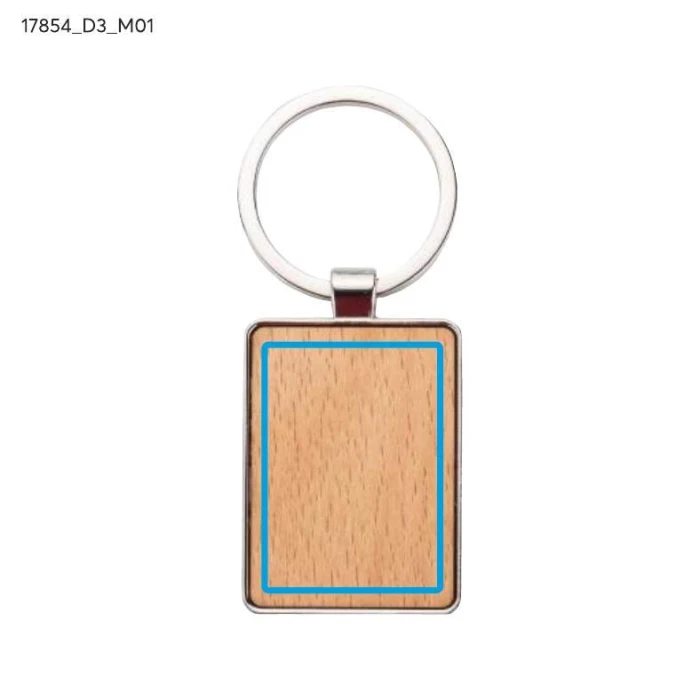 Schemat znakowania dla Doming - D3 na gadżecie: Brelok RENGO drewniany z grawerem, naturalny kolor
