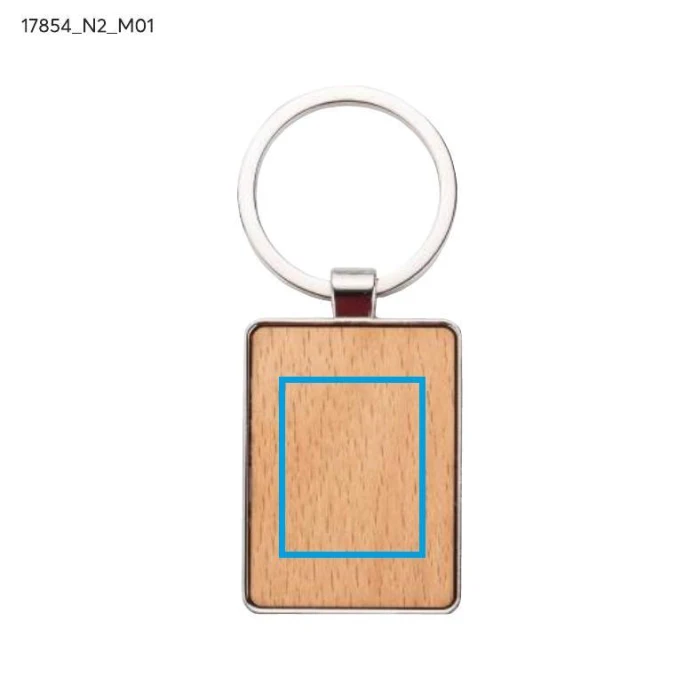 Schemat znakowania dla Tampondruk - N2 na gadżecie: Brelok RENGO drewniany z grawerem, naturalny kolor