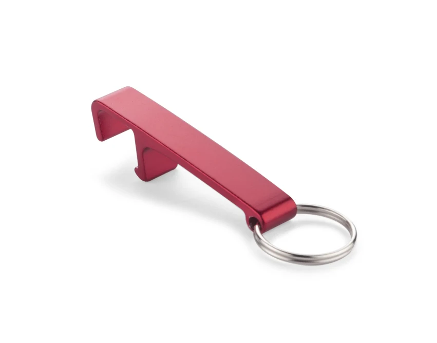 Czerwony brelok 3w1 z grawerem – otwieracz i stojak