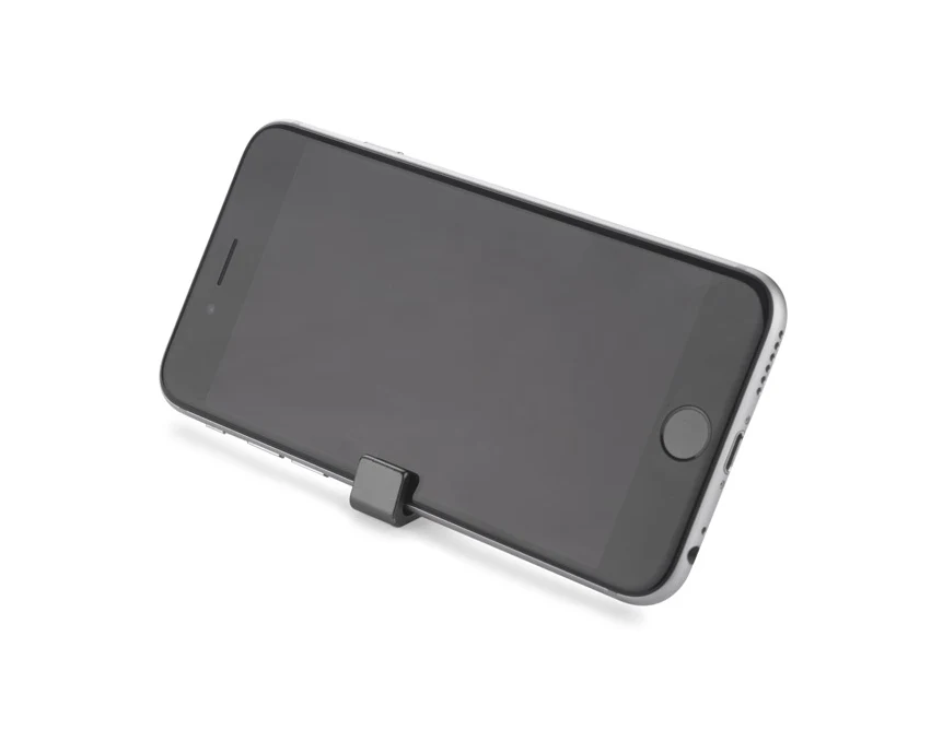 Czarny brelok 3w1 LON: otwieracz, stojak, grawer z logo