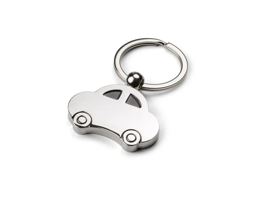 Srebrny brelok samochodowy z grawerem logo – metal, AUTO