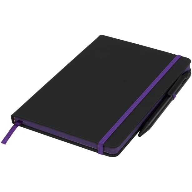 Noir Edge notes A5 z nadrukiem z fioletową opaską
