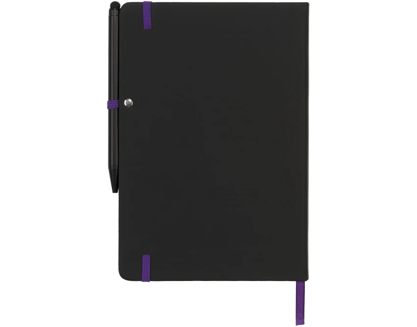 Noir Edge notes A5 z nadrukiem z fioletową opaską