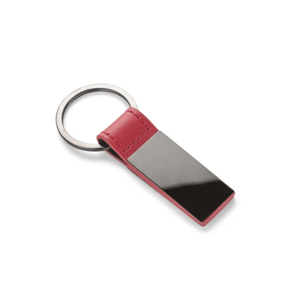 JUNG brelok do kluczy z logo, czerwony z PU