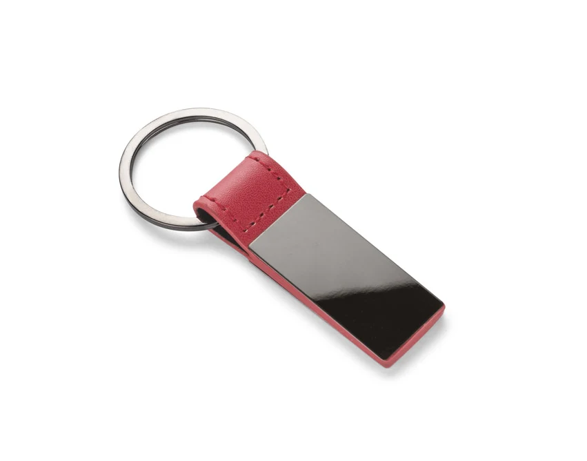 JUNG brelok do kluczy z logo, czerwony z PU