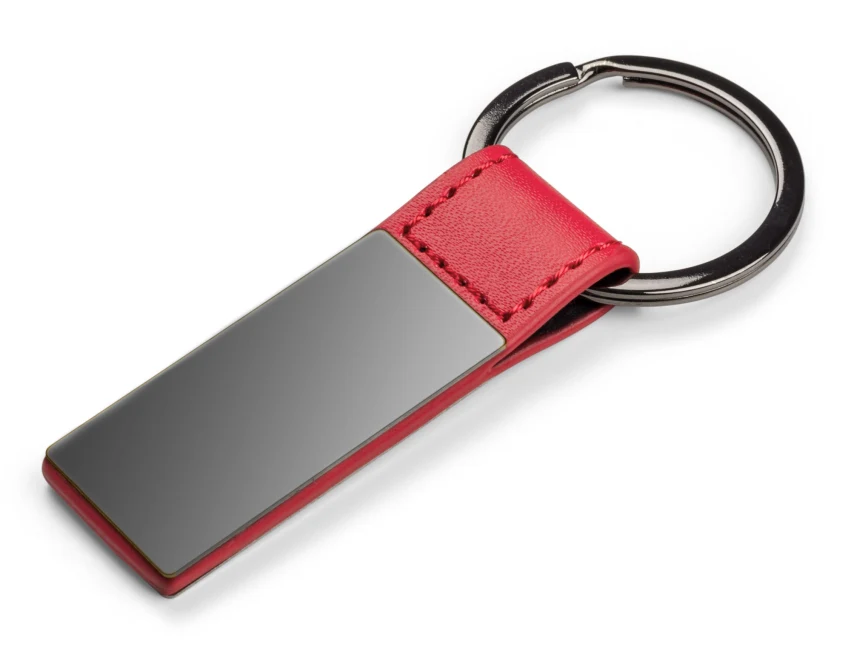 JUNG brelok do kluczy z logo, czerwony z PU