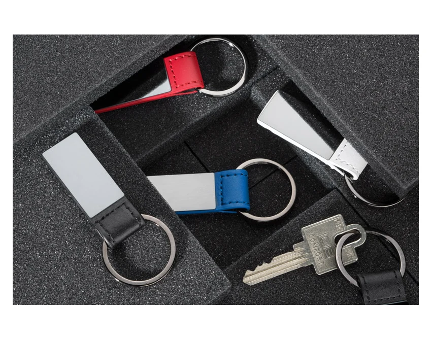 JUNG brelok do kluczy z logo, czerwony z PU