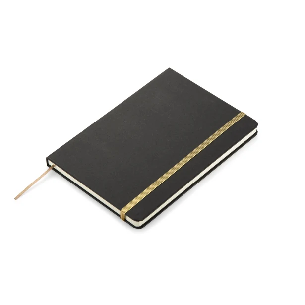 KORYO notes A5 z logo firmy czarny z gumką