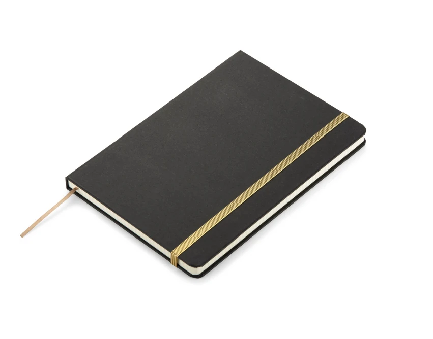 KORYO notes A5 z logo firmy czarny z gumką