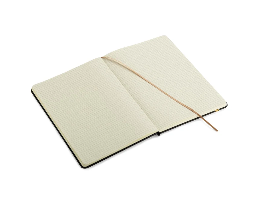 KORYO notes A5 z logo firmy czarny z gumką