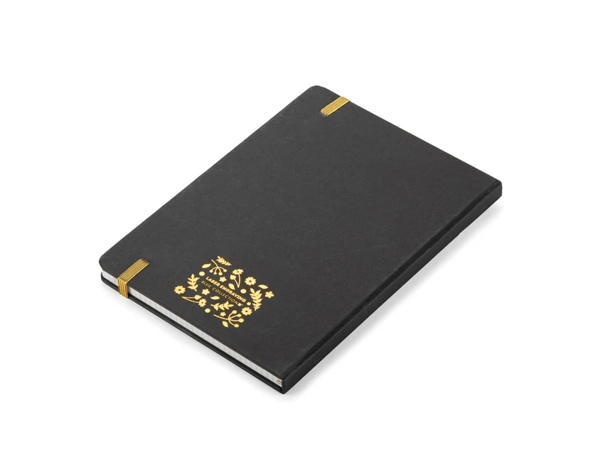 KORYO notes A5 z logo firmy czarny z gumką